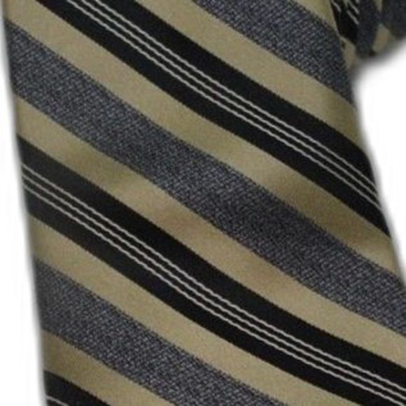 NWT Joseph Abboud Striped Brown Black Necktie Tie 100% Silk - Picture 4 of 8